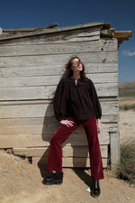 Blusa Cuadros Oversize