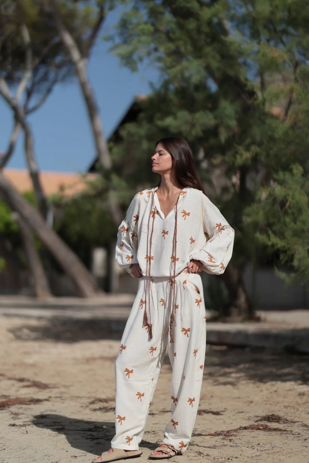Blusa Bordado Palmeras