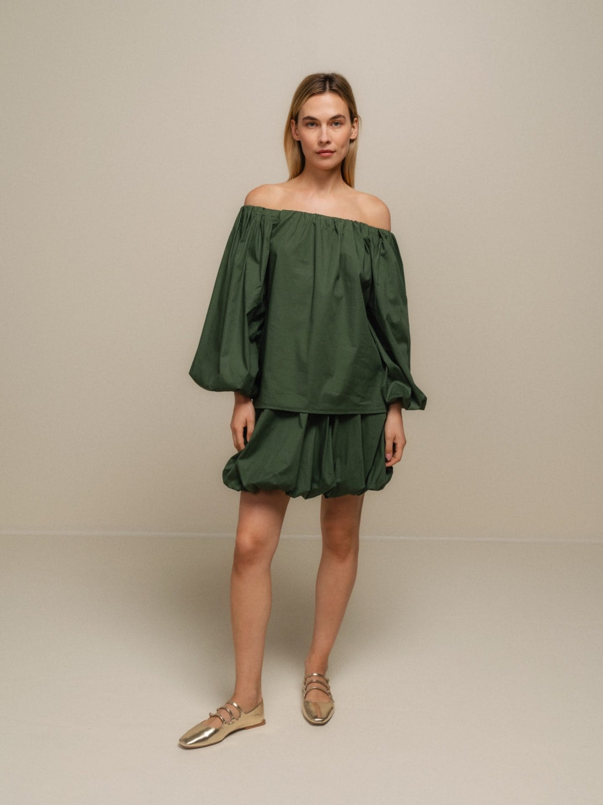 Blusa con Mangas Globo