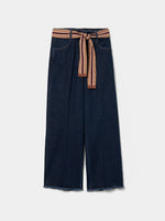 Pantalón Culotte de Corte Regular con Cinturón