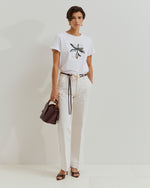 Camiseta Algodón con Bordado