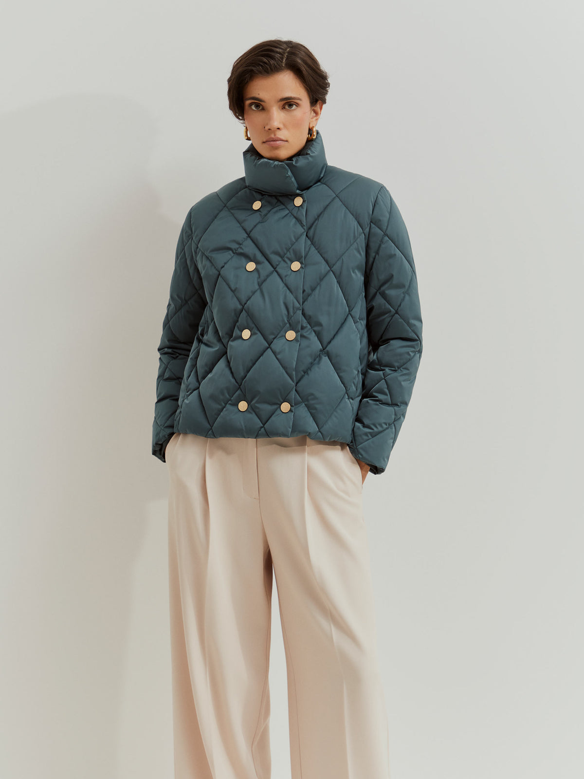 Chaqueta Acolchada Cruzada