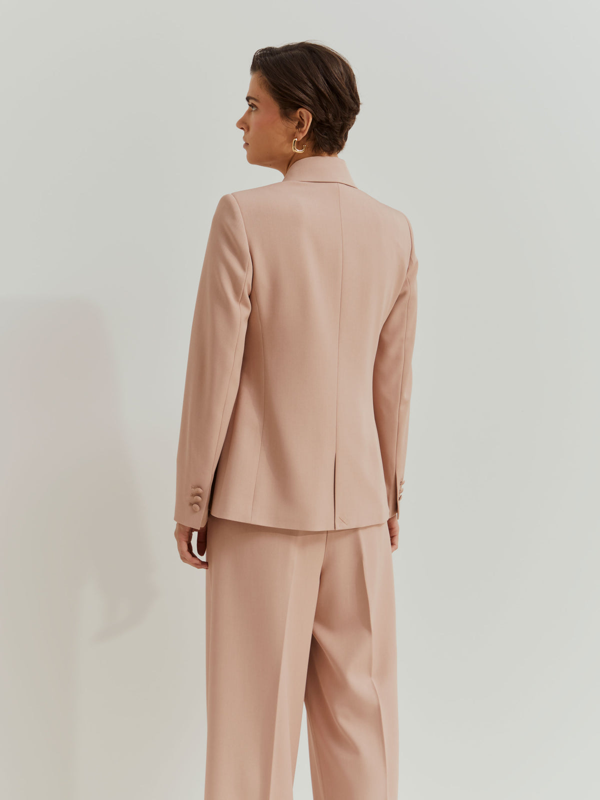 Blazer con Doble Botonadura Rosa