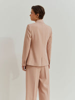 Blazer con Doble Botonadura Rosa