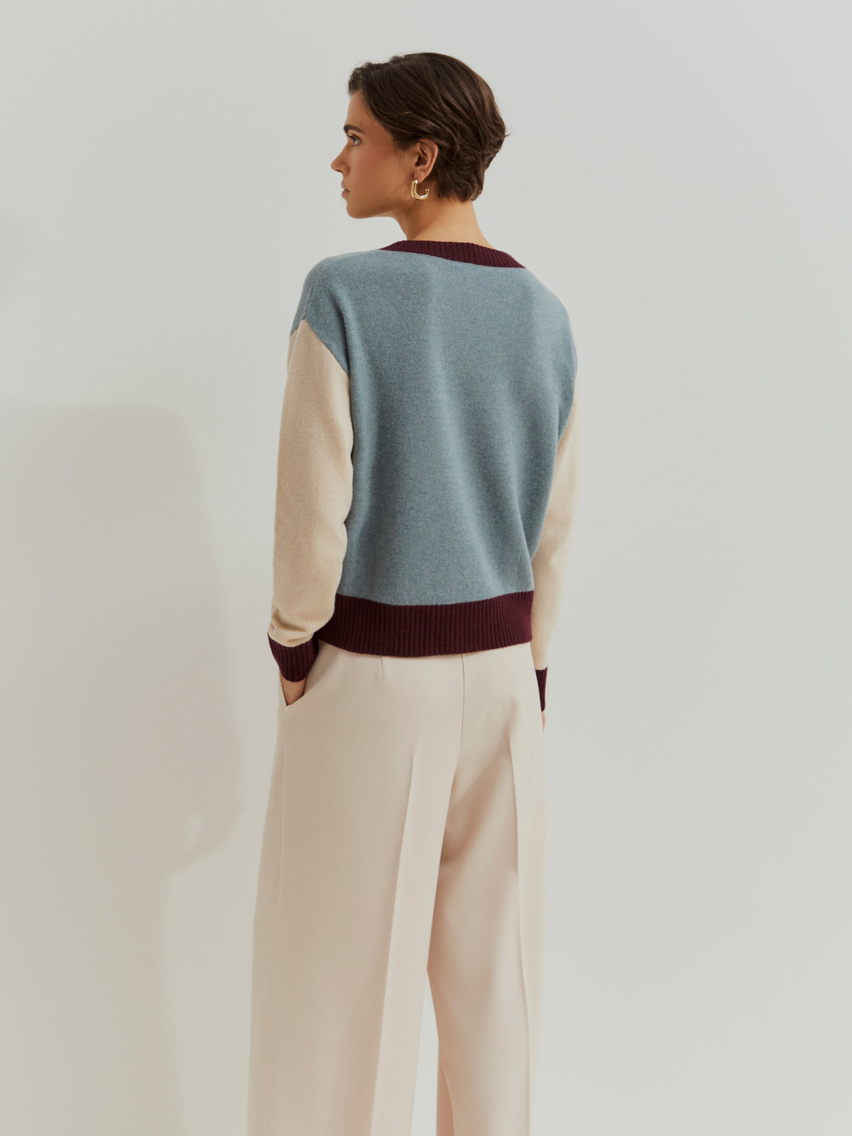 Suéter de Lana Tricolor