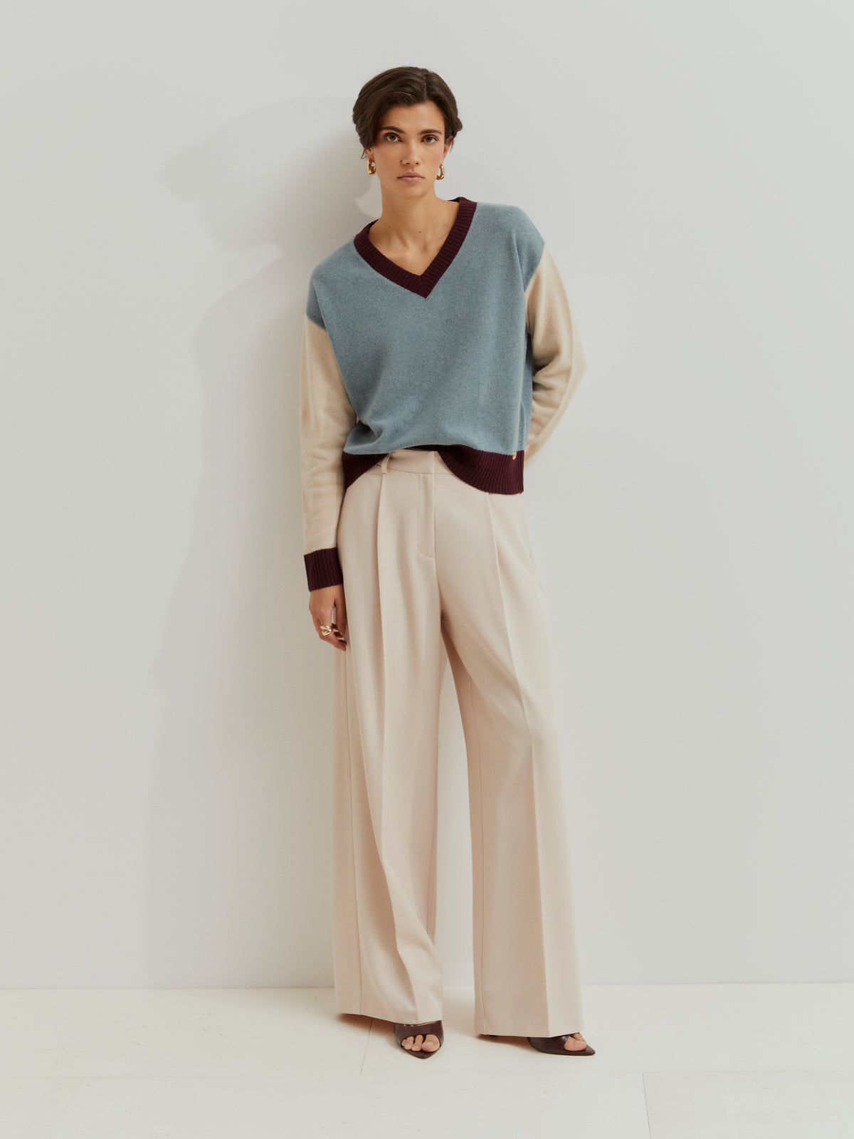 Suéter de Lana Tricolor