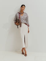 Blusa Estampada con Lazo