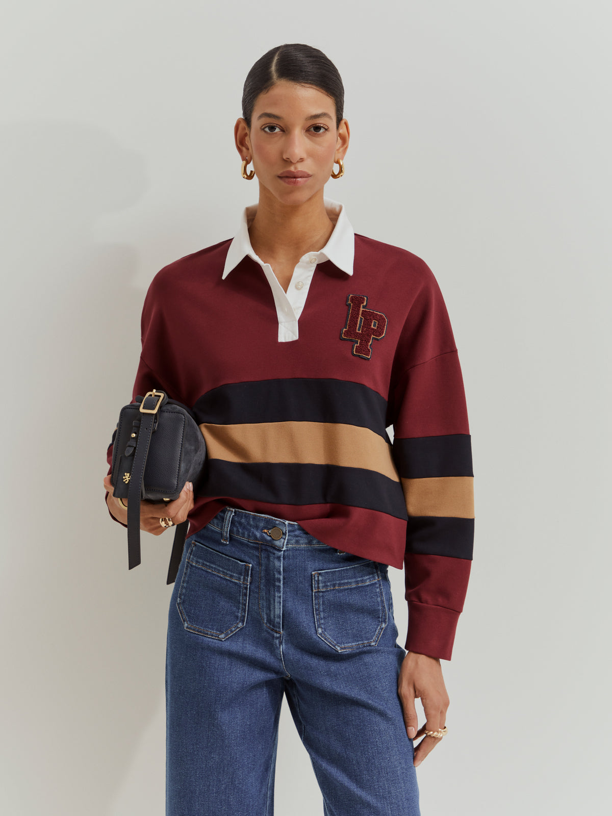 Polo Manga Larga a Rayas