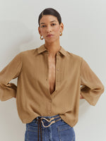 Camisa corta y fluida de lyocell