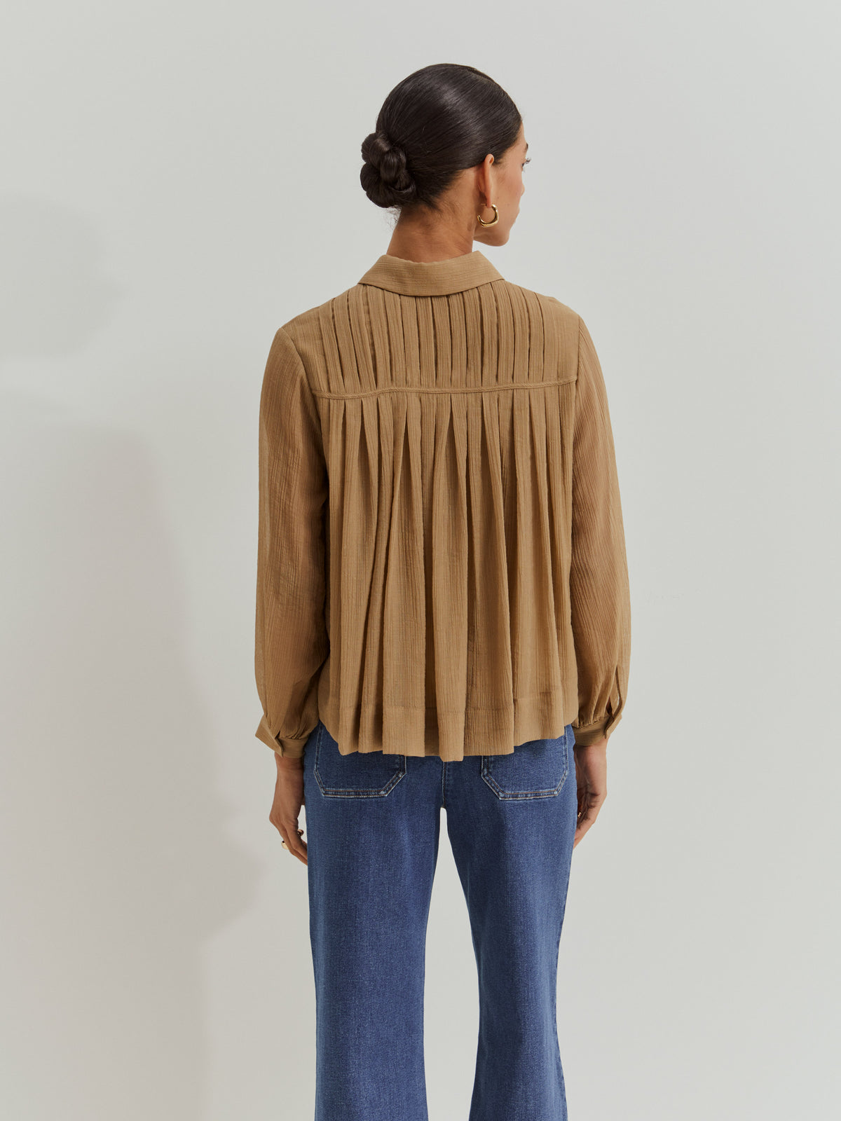 Camisa corta y fluida de lyocell