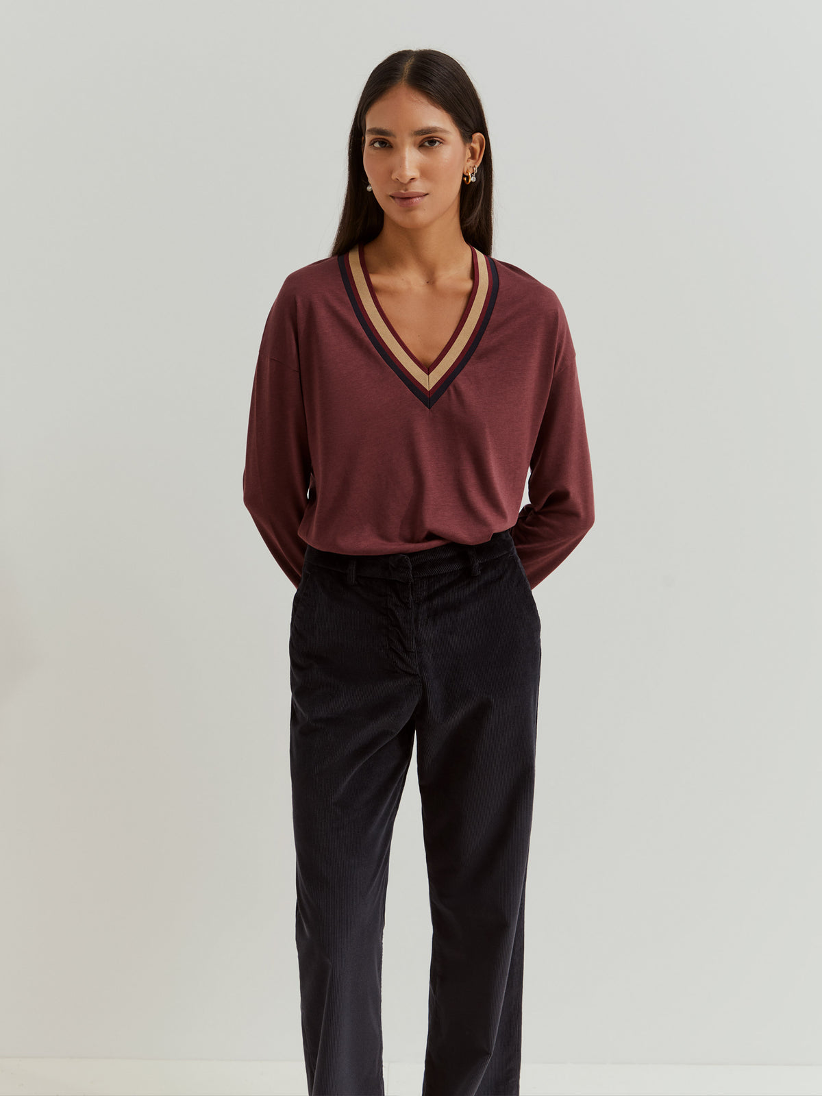 Sudadera de Cuello en V