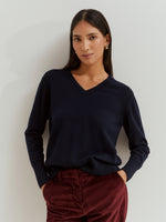 Jersey Cuello Lana con Escote Pico