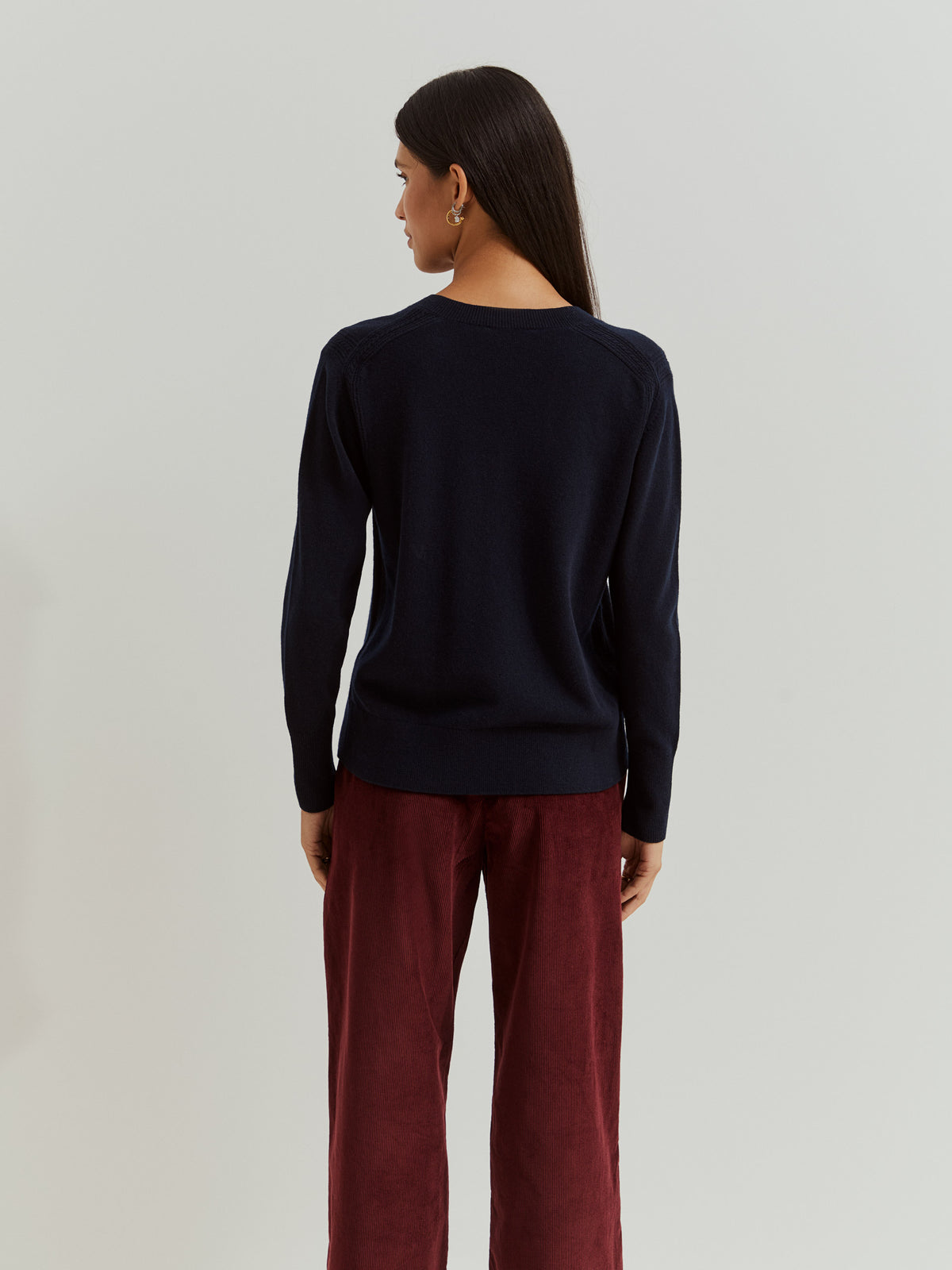 Jersey Cuello Lana con Escote Pico