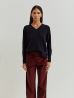 Jersey Cuello Lana con Escote Pico