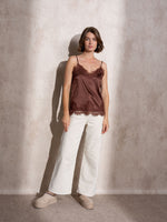 Top Satén con Encaje