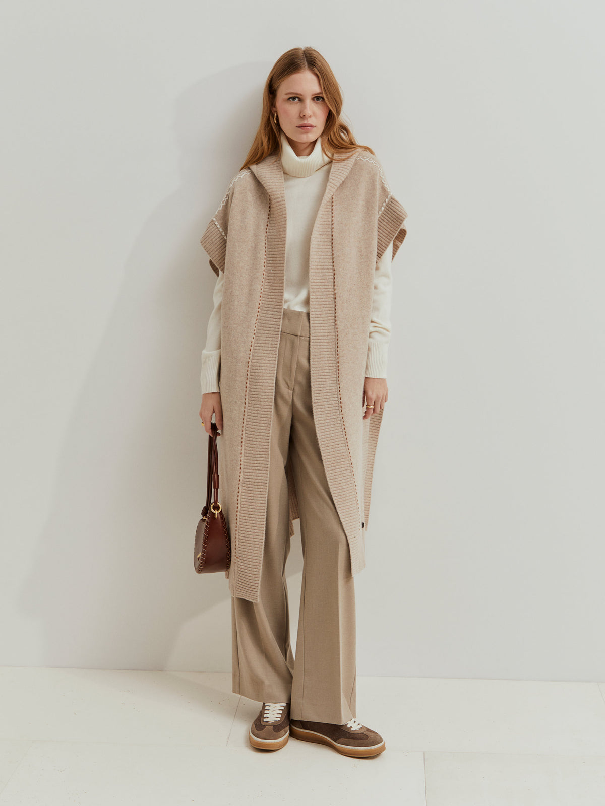 Abrigo Largo de Punto Lana