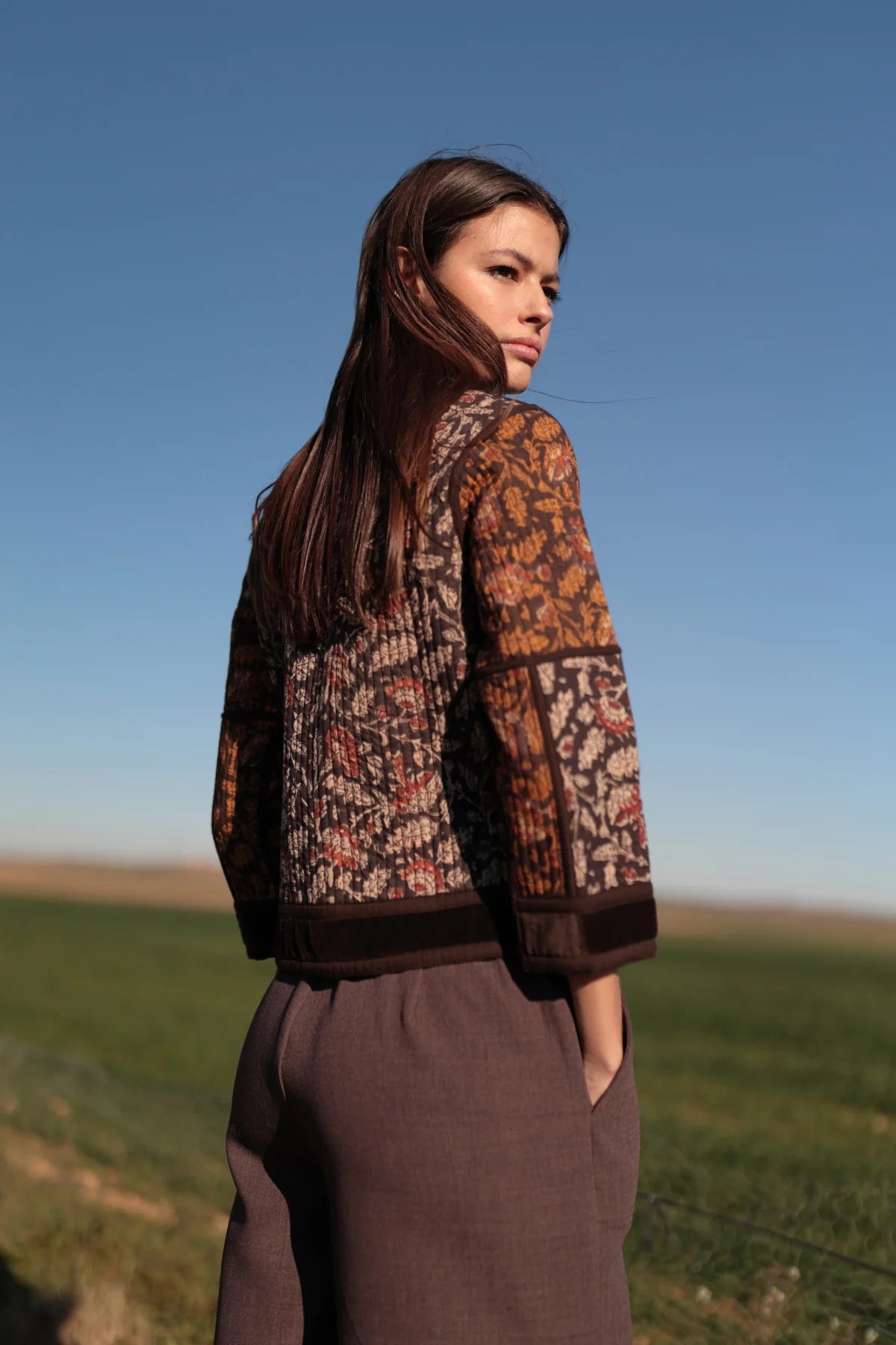 Chaqueta Estampado Otoñal