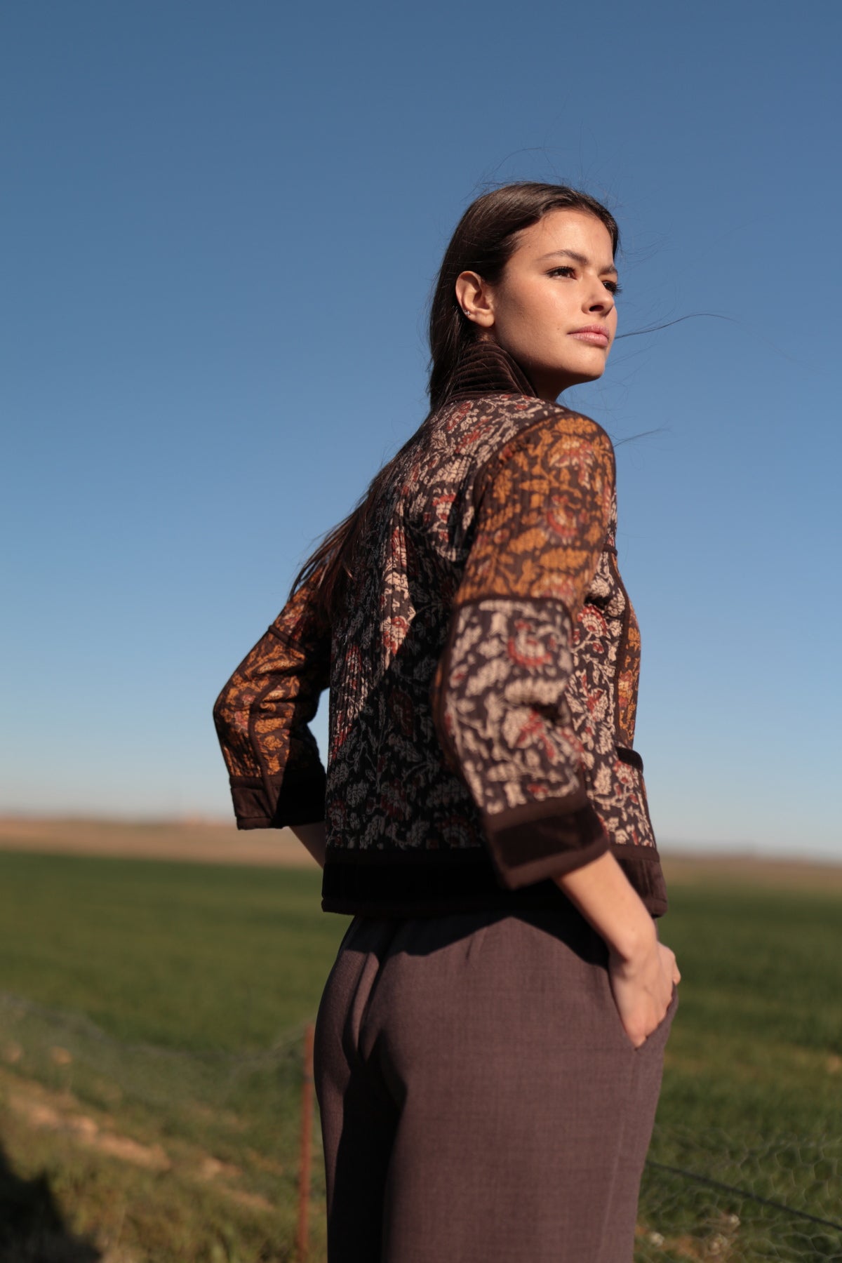 Chaqueta Estampado Otoñal