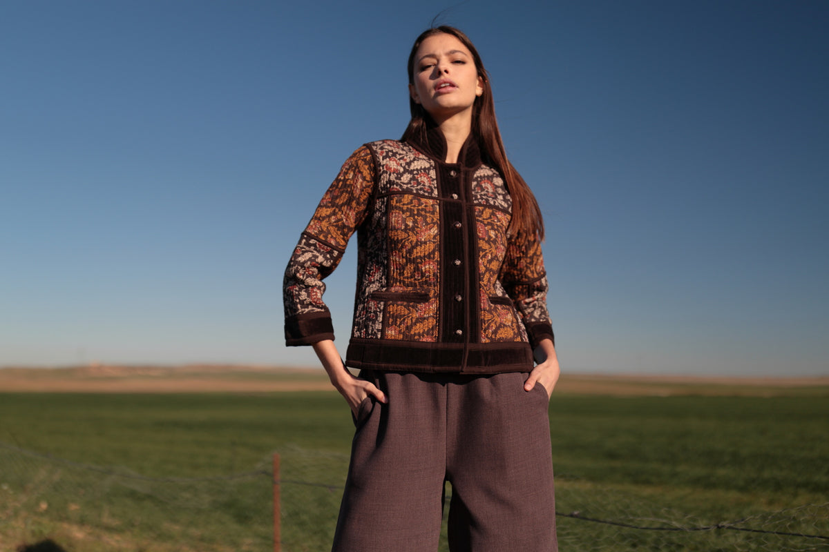 Chaqueta Estampado Otoñal