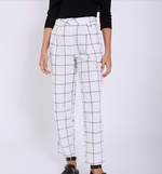 Pantalón Lino Cuadros Bicolor