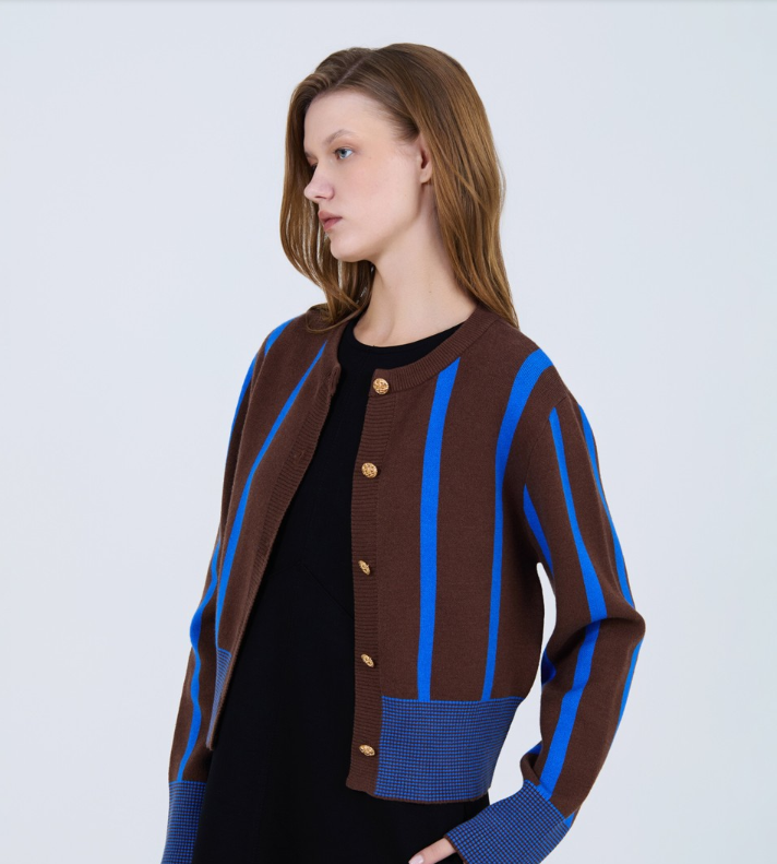 Chaqueta Punto Rayas Corta