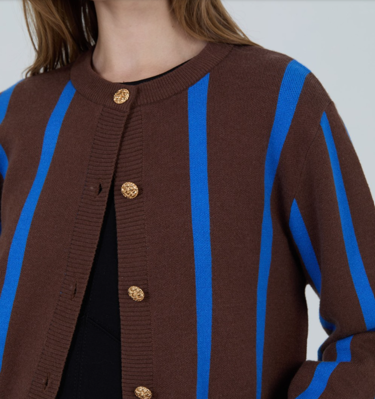 Chaqueta Punto Rayas Corta