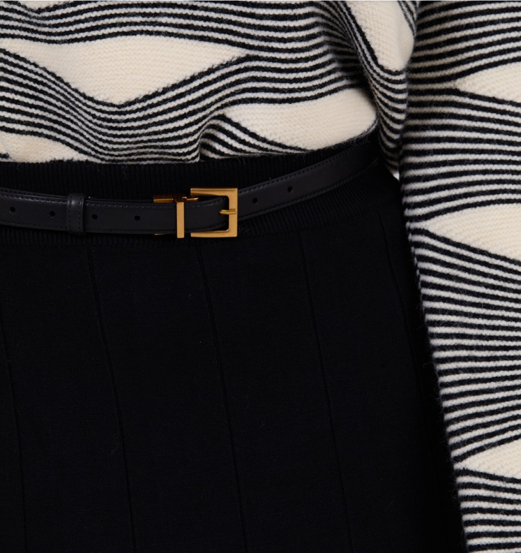 Cinturón Cuero Reversible Negro