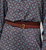 Cinturón Cuero Reversible Marino