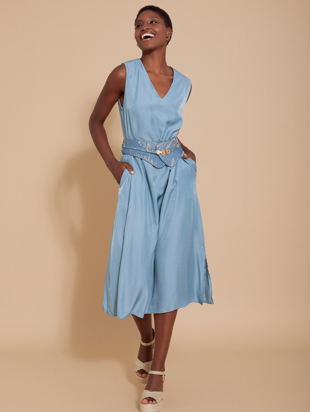 Conjunto Kaftan y Vestido Bordado