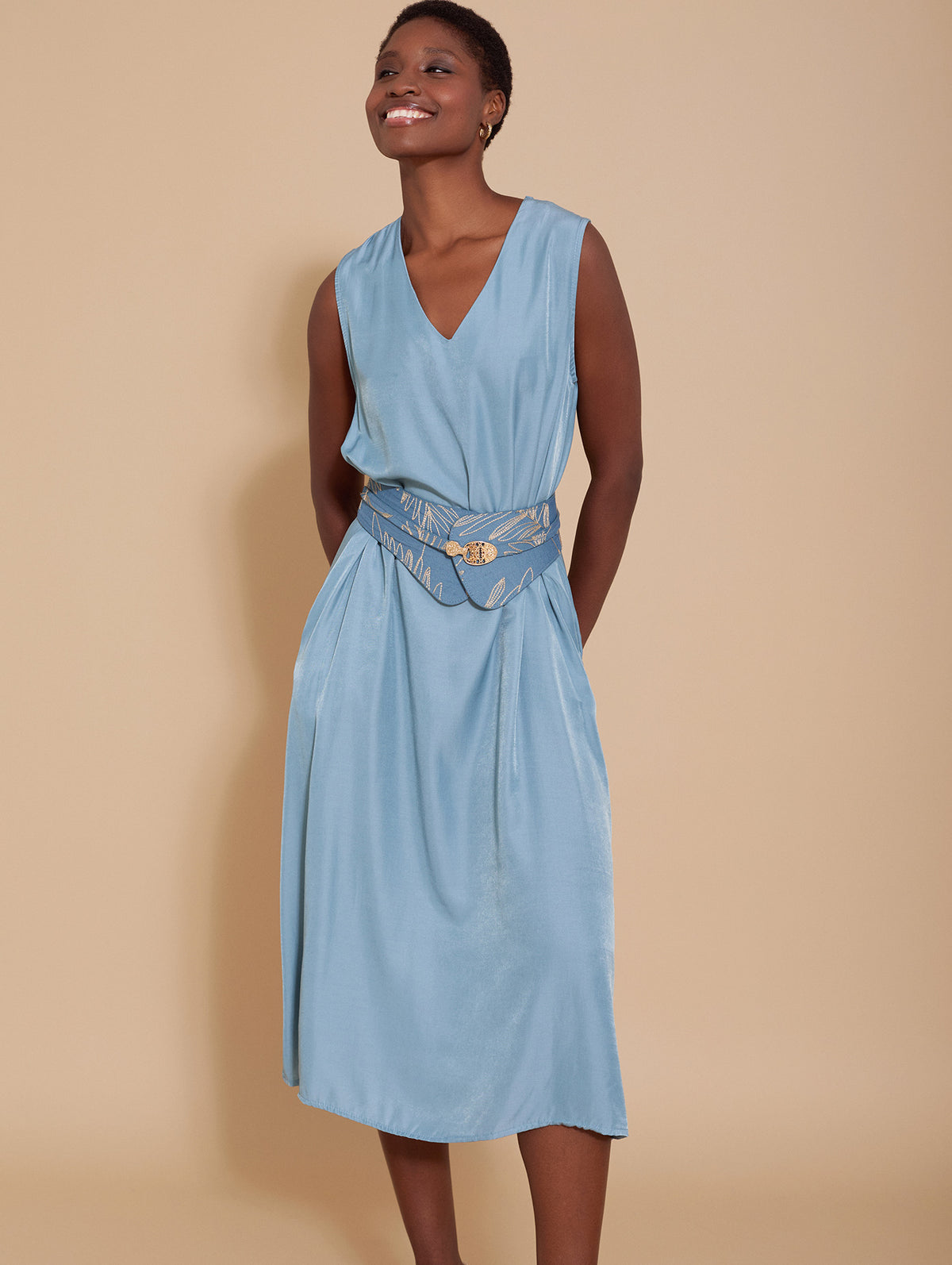 Conjunto Kaftan y Vestido Bordado