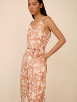 Vestido Midi Estampado con Cinturón