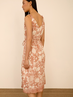 Vestido Midi Estampado con Cinturón