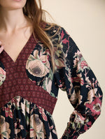 VESTIDO LARGO CON ESTAMPADO FLORAL