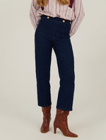 Pantalón Tobillero Denim Botones