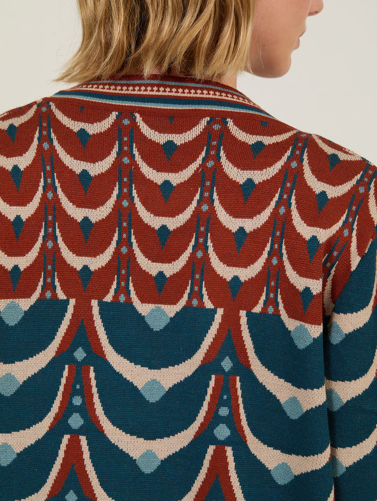 Cárdigan 3/4 Estampado Punto