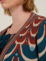 Cárdigan 3/4 Estampado Punto