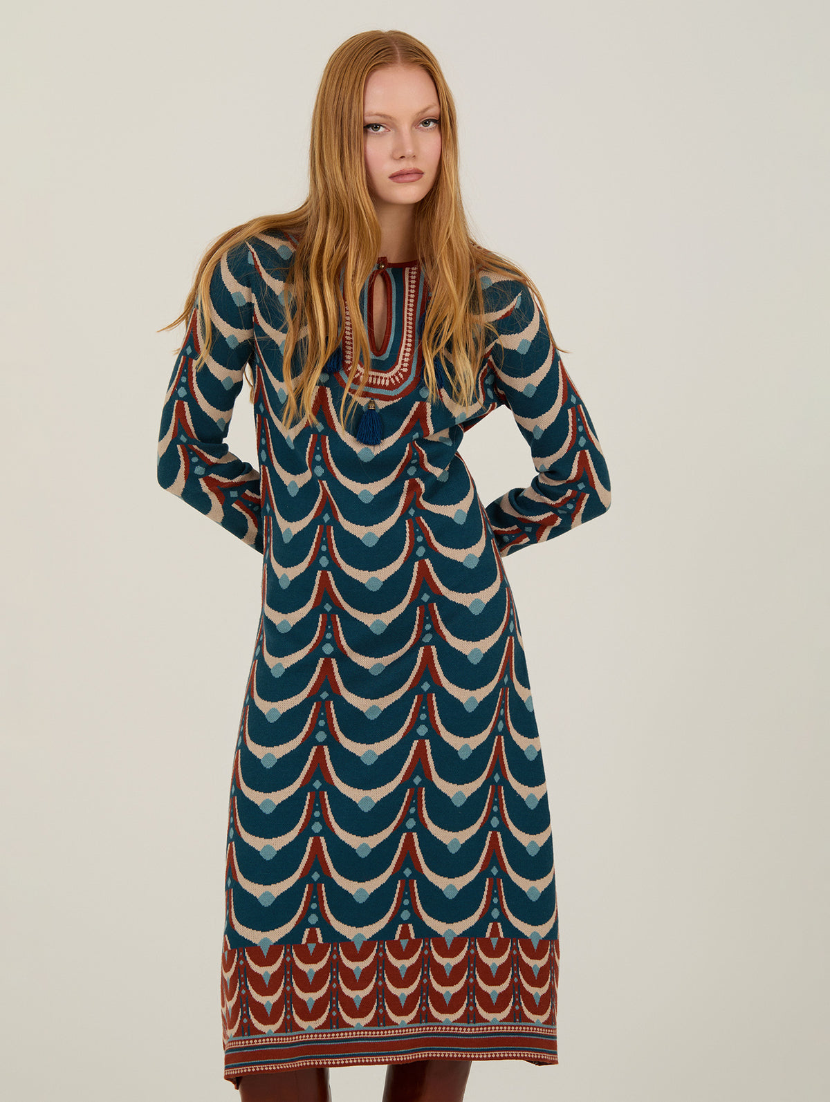 Vestido Largo en Punto Viscosa