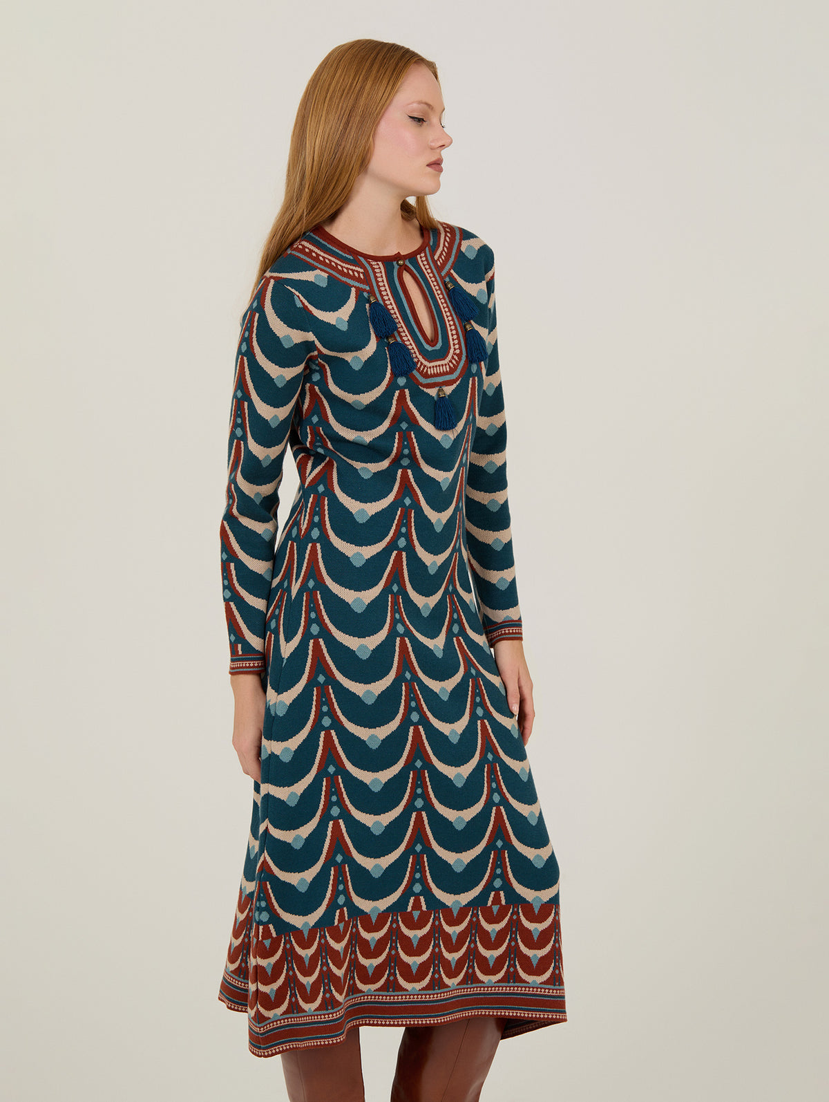 Vestido Largo en Punto Viscosa