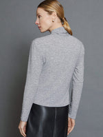 Camiseta Cuello Drapeado Gris