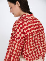 Camisa Fluida de Tencel con Estampado Abstracto