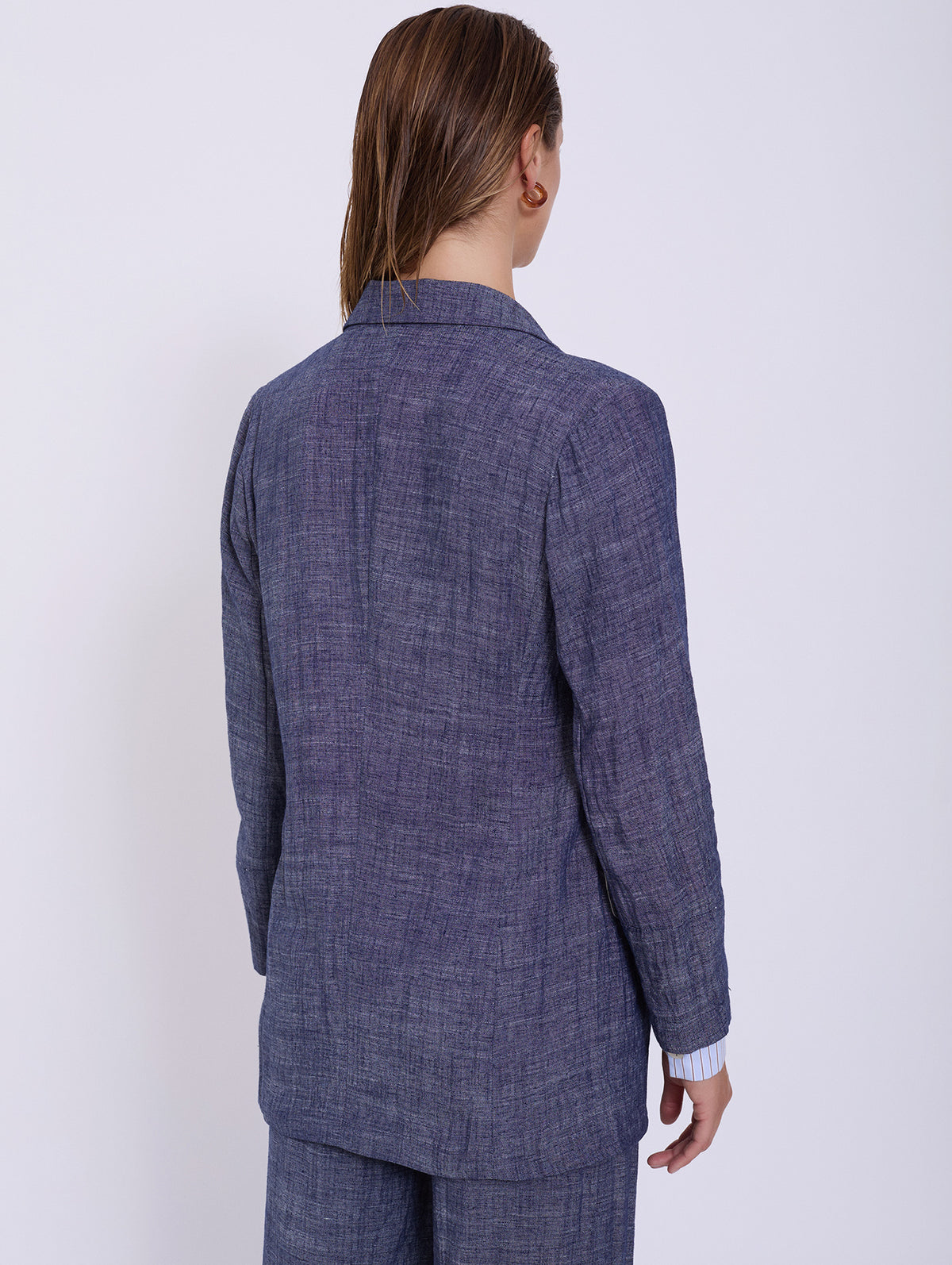 Blazer Lino con Detalle en Puño