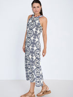 Vestido Midi Étnico con Cuello Halter