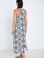 Vestido Midi Étnico con Cuello Halter