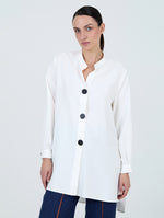 Camisa Larga Botón Blanca