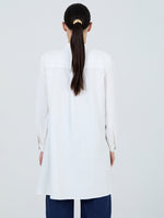 Camisa Larga Botón Blanca