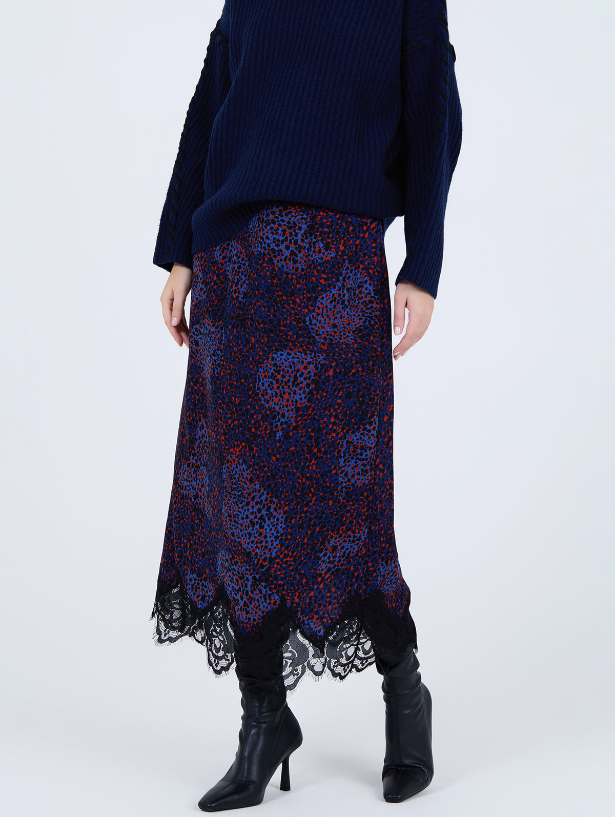 Falda Animal Print Encaje