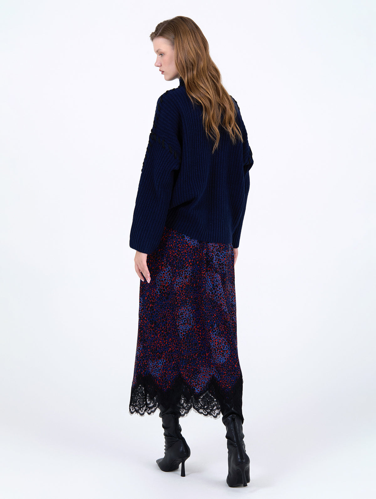 Falda Animal Print Encaje