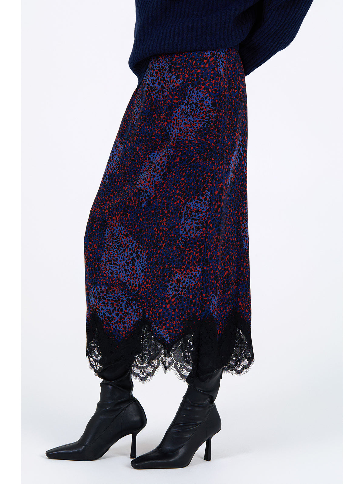 Falda Animal Print Encaje