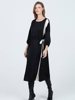 Vestido Satén Franja