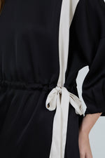 Vestido Satén Franja